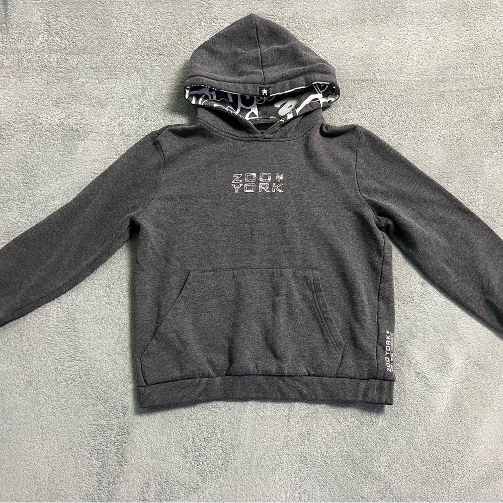 Boys Youth Large 14 Grey Zoo York Hoodie